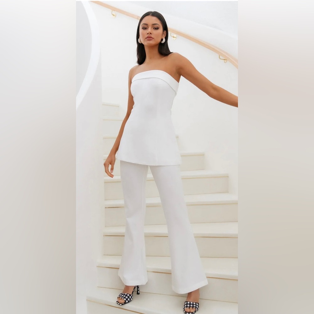 White 2-Piece Pantsuit
